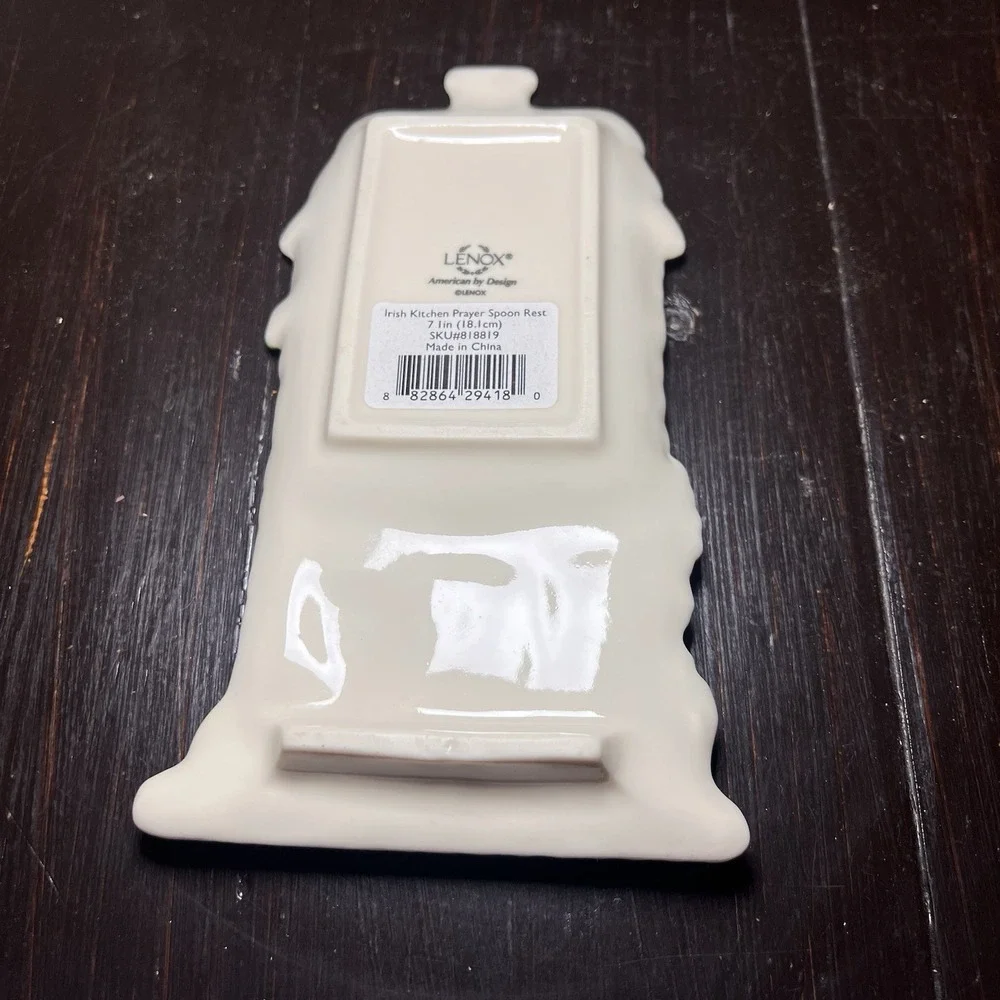 Lenox Irish Kitchen Prayer Spoon Rest 818819 Porcelain Cottage Ireland Decor